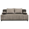 SCHLAFSOFA  mit Liegefunktion Velours Braun  - Schwarz/Braun, Design, Kunststoff/Textil (197/90/83cm) - MID.YOU