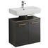 WASCHBECKENUNTERSCHRANK 60/53/33 cm - Eichefarben/Grau, KONVENTIONELL, Holz/Holzwerkstoff (60/53/33cm) - Xora WASCHBECKENUNTERSCHRANK 60/53/33 cm - Eichefarben/Grau, KONVENTIONELL, Holz/Holzwerkstoff (60/53/33cm) - Xora