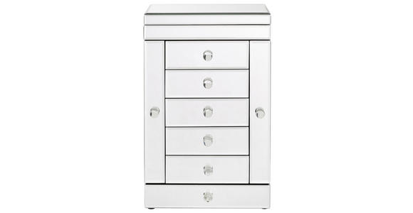 SCHMUCKSCHRANK 26/41/18 cm - Silberfarben, Design, Glas/Holzwerkstoff (26/41/18cm) - Xora