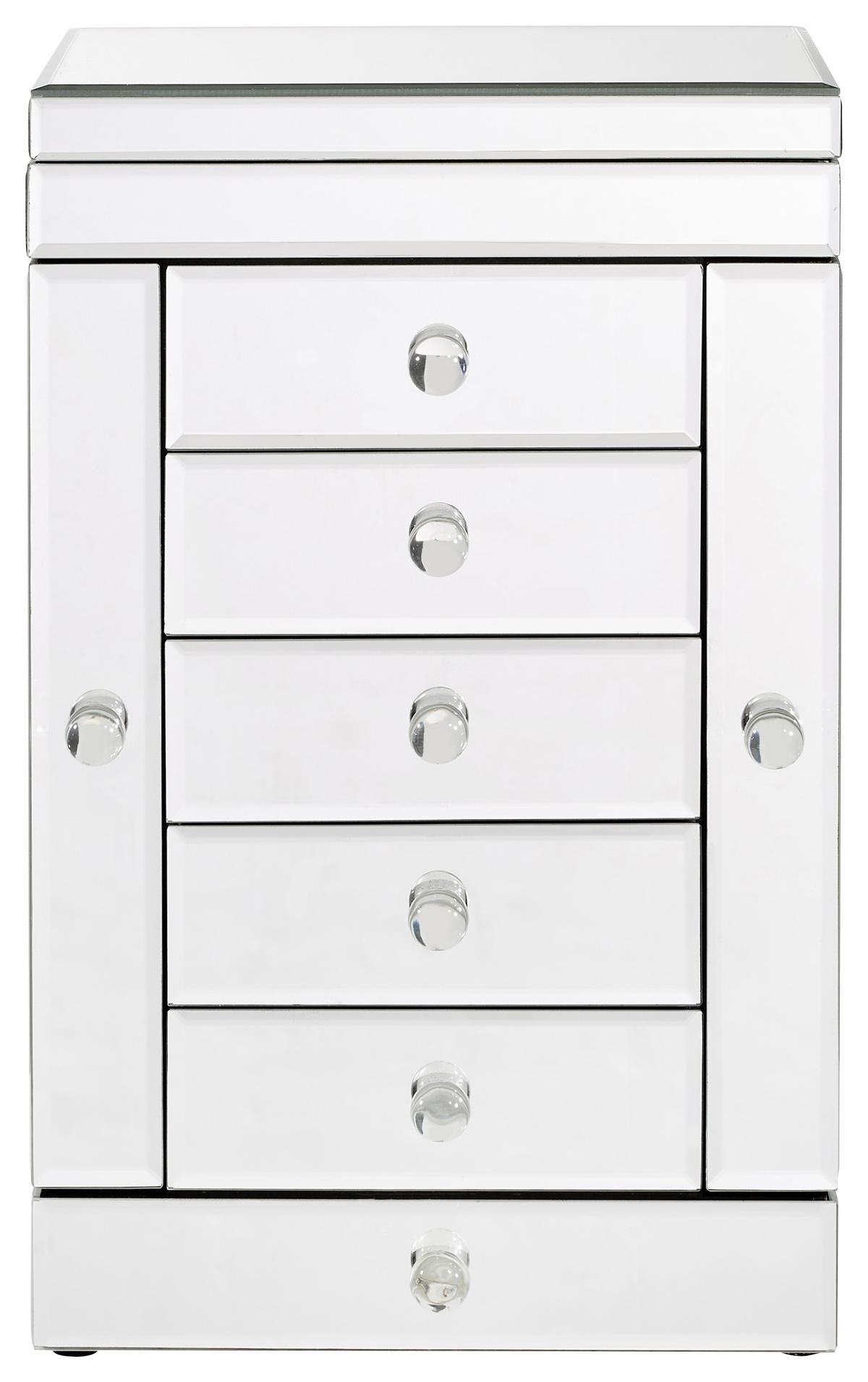 SCHMUCKSCHRANK - Silberfarben, Design, Glas/Holzwerkstoff (26/41/18cm) - Xora