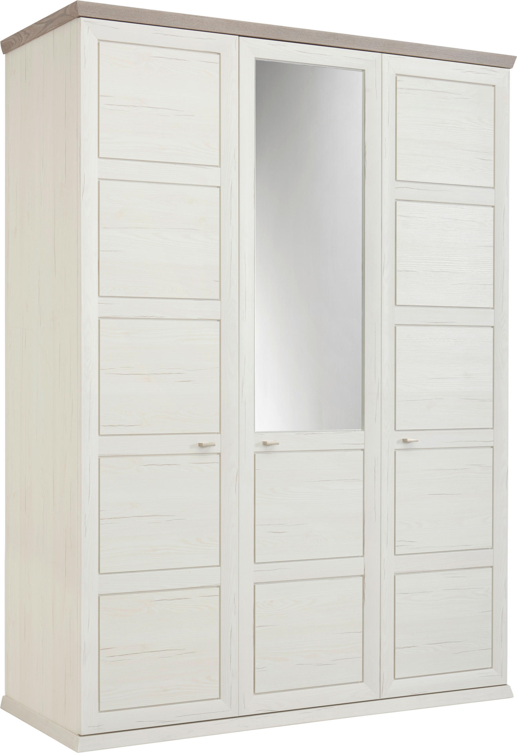 Hom`in ŠATNÍ SKŘÍŇ SE ZRCADLEM, šedá, bílá, 154/209/60 cm