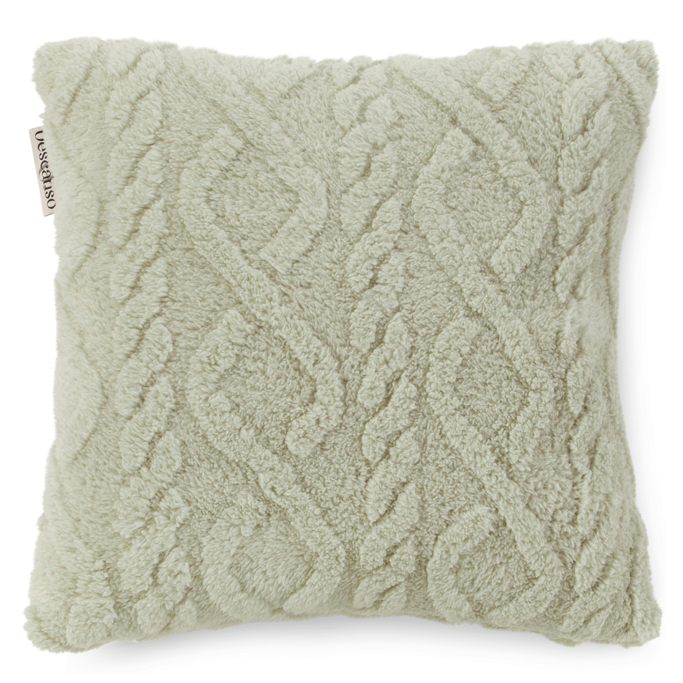 ZIERKISSEN   40/40 cm   - Salbeigrün/Hellgrün, Basics, Textil (40/40cm)