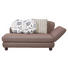 RECAMIERE Braun, Creme, Grau - Buchefarben/Creme, Design, Holz/Textil (175/87/88cm) - Bali