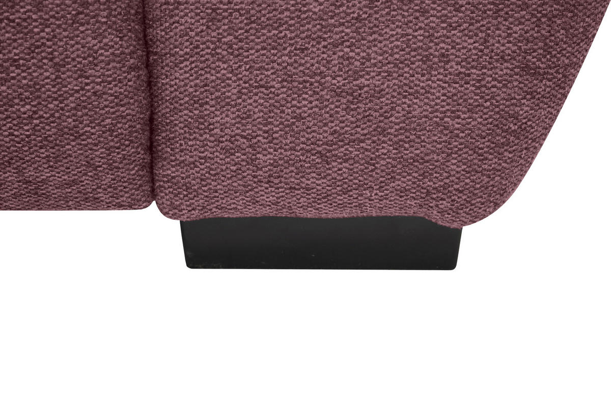 ECKSOFA in Webstoff Beere  - Beere/Schwarz, Design, Kunststoff/Textil (187/278cm) - Livetastic