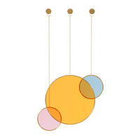 STENSKA DEKORACIJA    - lila/svetlo modra, Basics, kovina/umetna masa (46/3/46cm) - Umbra