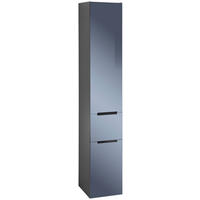 HOCHSCHRANK 30/168/33 cm  - Schwarz/Grau, Design, Glas/Holzwerkstoff (30/168/33cm) - Leonardo Living