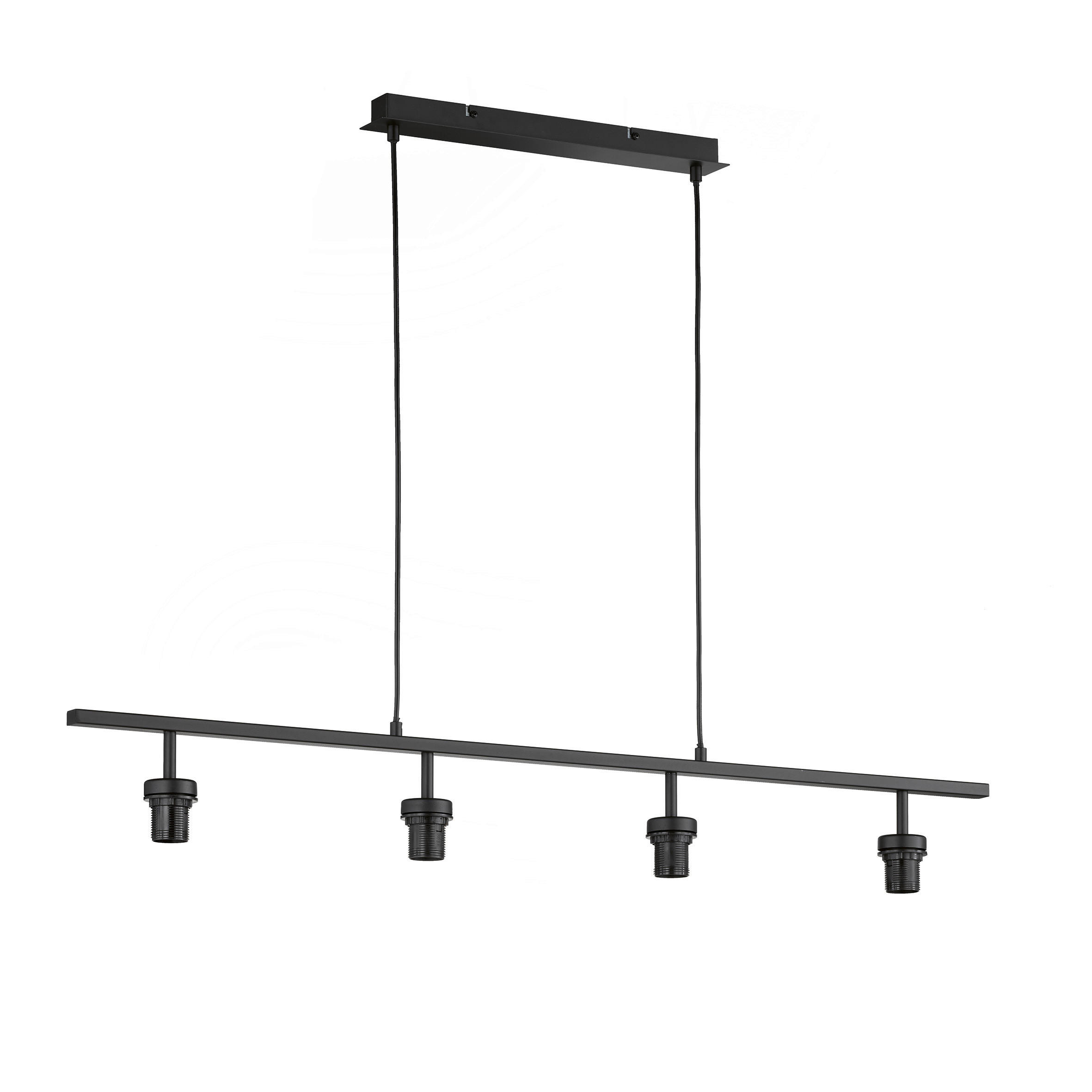 HÄNGELEUCHTE 112/5,7/185 cm    - Schwarz, Basics, Metall (112/5,7/185cm) - Fischer & Honsel