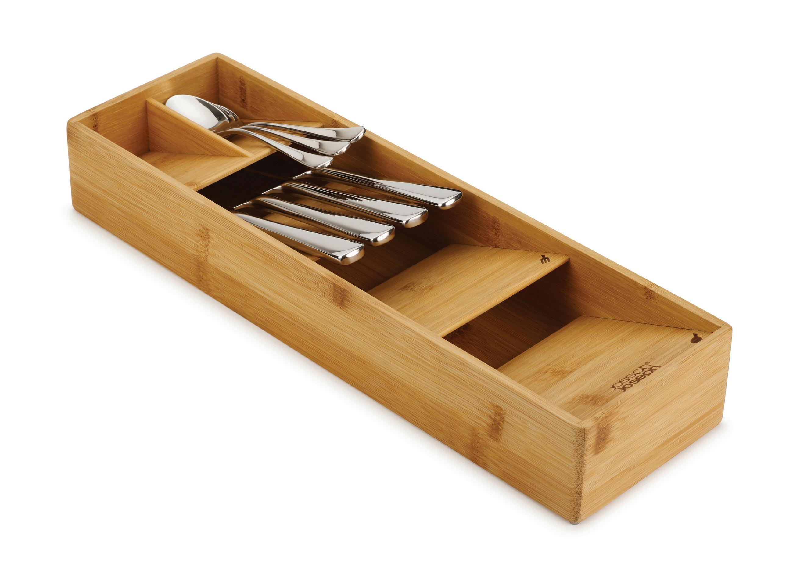 ULOŽAK ZA PRIBOR ZA JELO - prirodne boje, Basics, drvo (39,8/12,2/6cm) - Joseph Joseph
