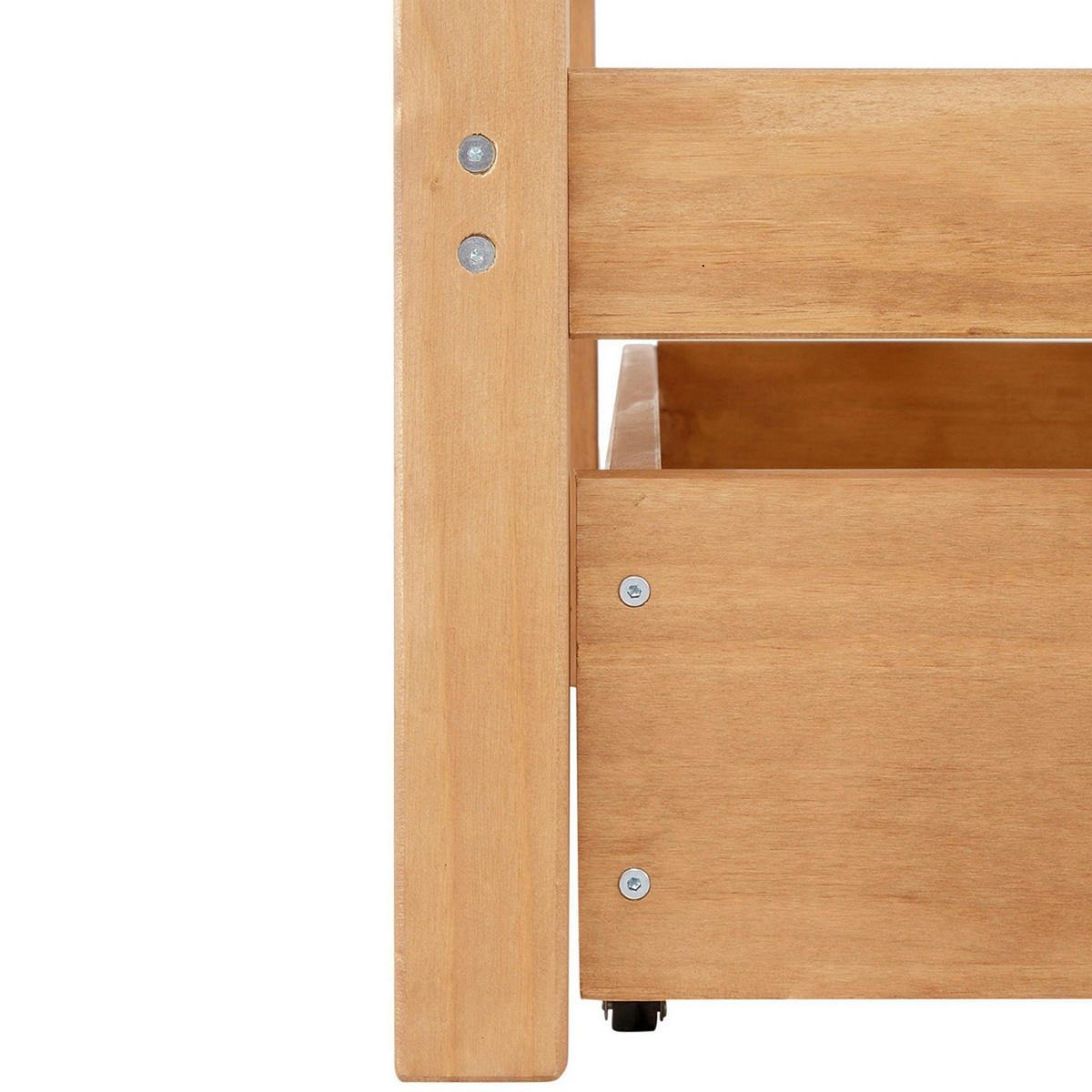 HAUSBETT 90/200 cm,  in Naturfarben, Bettschublade, Lattenrost für Zusatzbett, Lattenrost für Hauptbett  - Naturfarben, MODERN, Holz (90/200cm) - MID.YOU