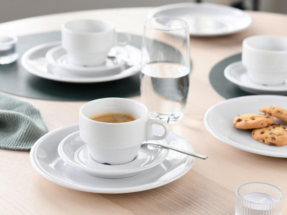 KAFFESERVIS Milano Weiss 18 delar  - vit, Basics, keramik - Creatable