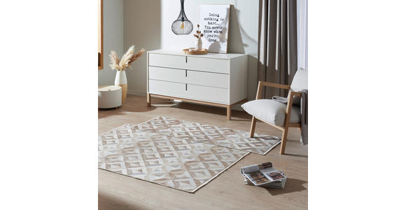 LÄUFER 80/250 cm Olivia Grau, Beige - Beige/Grau, LIFESTYLE, Textil (80/250cm) - Novel
