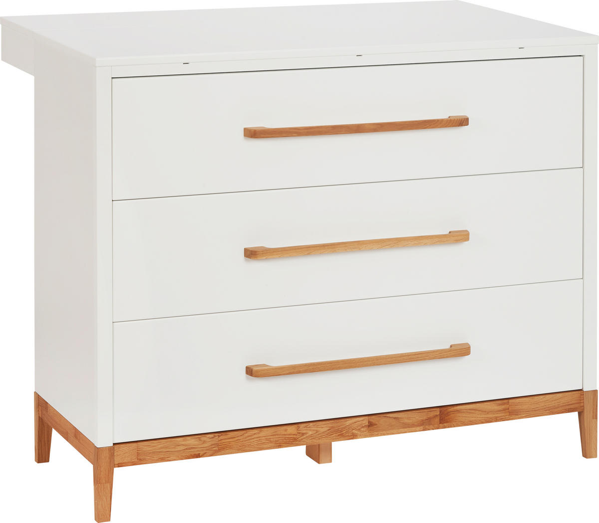 WICKELKOMMODE 110/92/47 cm  - Eichefarben/Weiß, Design, Holz/Holzwerkstoff (110/92/47cm) - Jimmylee