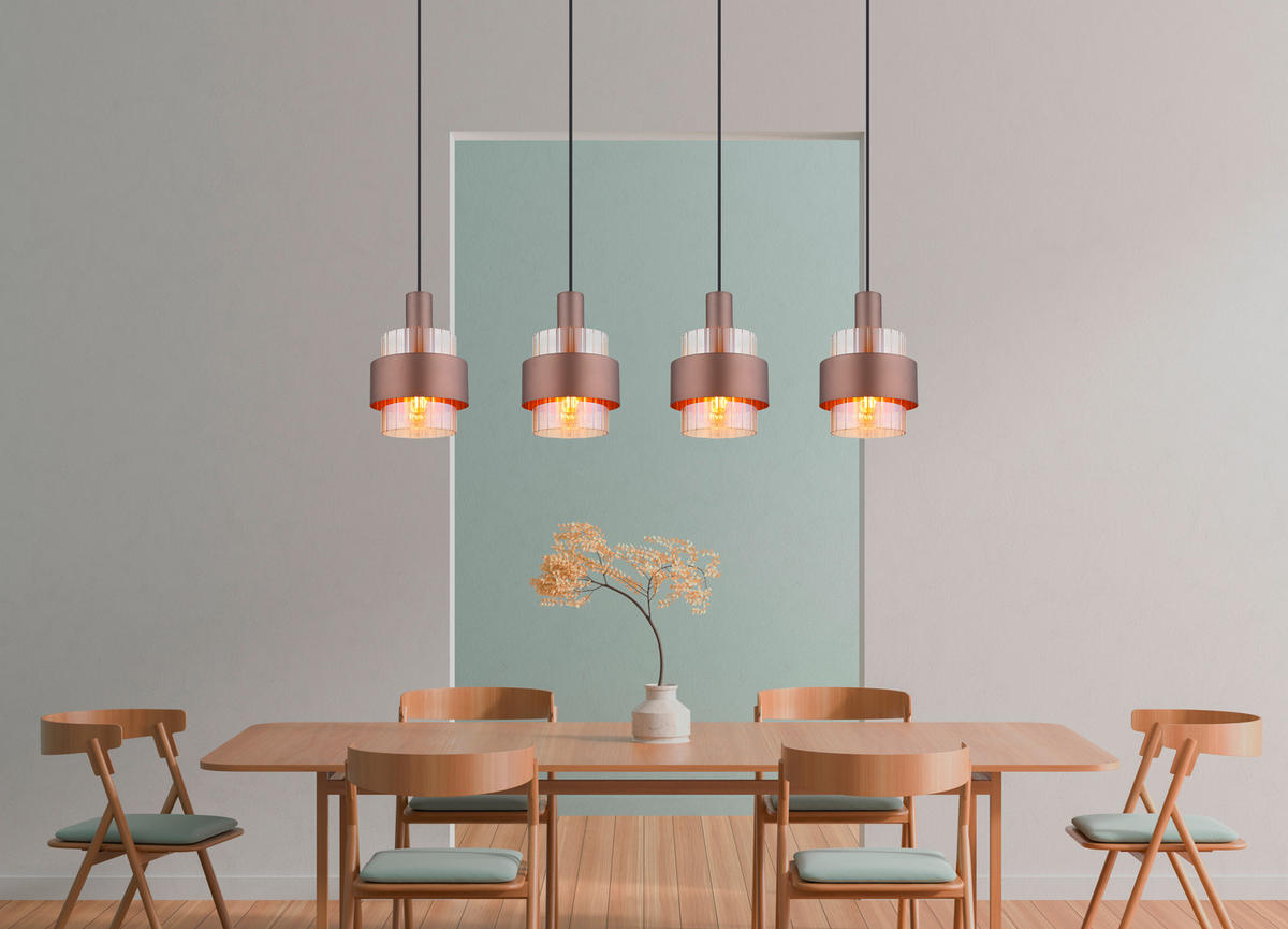 VISEČA SVETILKA  MILLEY   110/18,5/150 cm         E27 - črna/oranžna, Design, kovina/umetna masa (110/18,5/150cm) - Globo