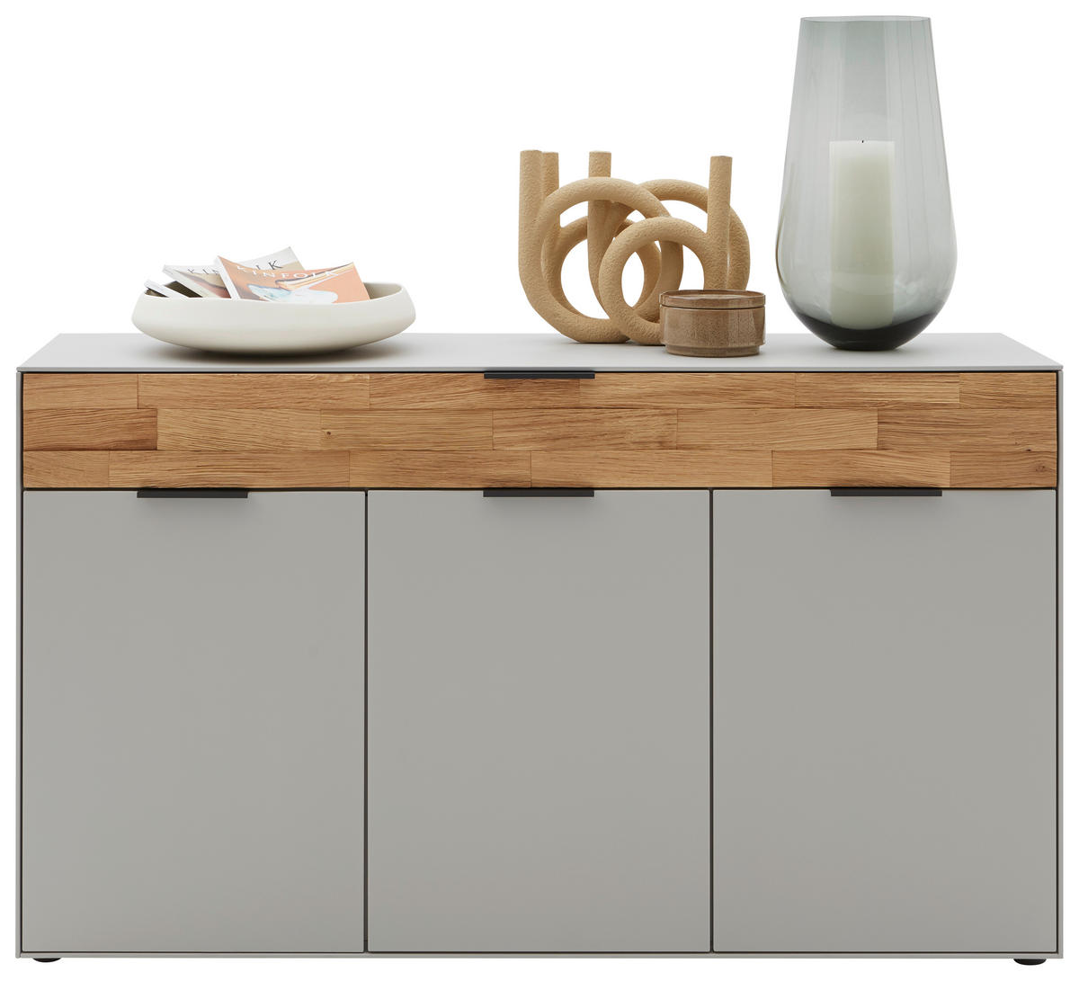 SIDEBOARD  in 151,9/87,9/45,2 cm  - Wildeiche/Hellgrau, Design, Holz/Holzwerkstoff (151,9/87,9/45,2cm) - Dieter Knoll