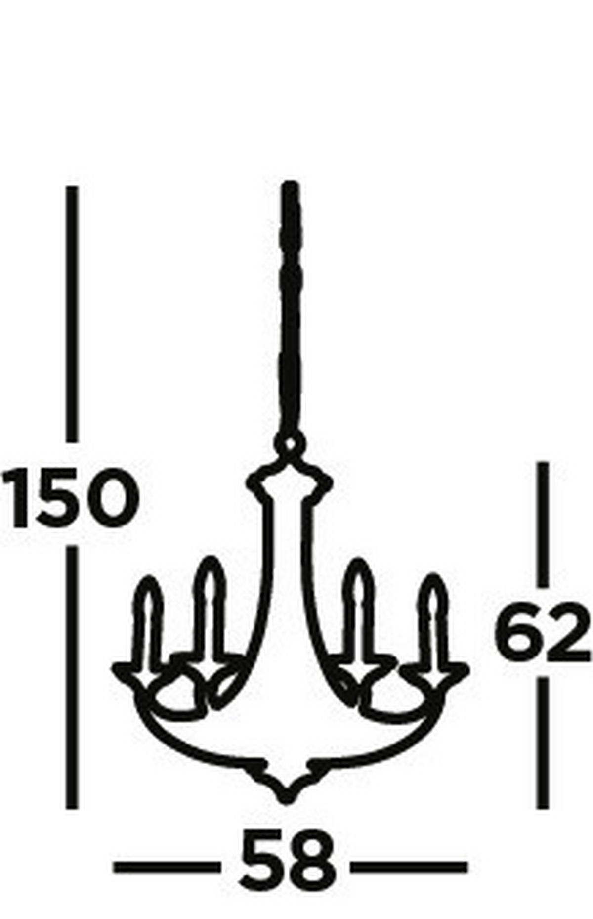 VISEČA SVETILKA  Belfry 58/58/62 cm          60 W  - barve brona/rjava, Trend, kovina (58/58/62cm)