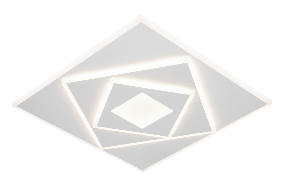LED-DECKENLEUCHTE 47,7/47,7/6 cm   - Weiß, Basics, Kunststoff/Metall (47,7/47,7/6cm) - Novel