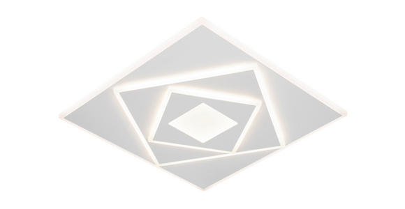 LED-DECKENLEUCHTE 47,7/47,7/6 cm - Weiß, Basics, Kunststoff/Metall (47,7/47,7/6cm) - Novel