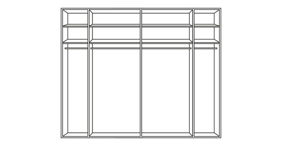 SCHWEBETÜRENSCHRANK in Weiß - Chromfarben/Weiß, KONVENTIONELL, Glas/Holzwerkstoff (282/222/68cm) - Dieter Knoll