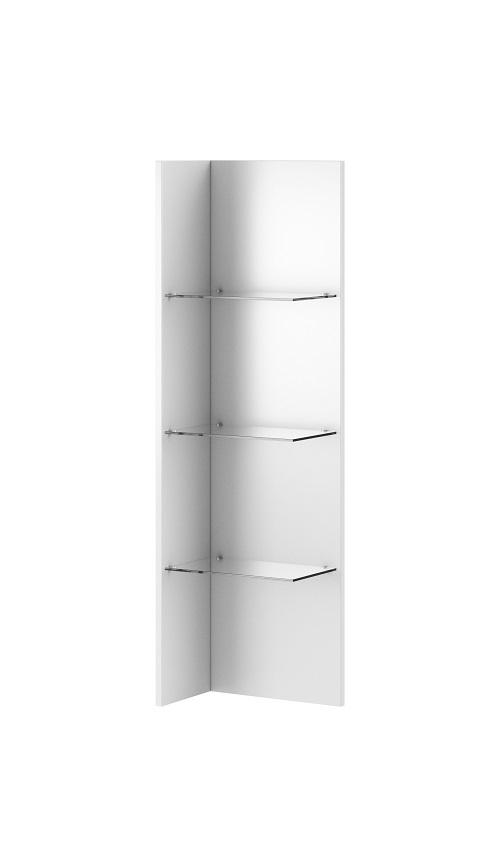 POLCOS ELEM 32/90/20 cm fehér  - fehér, faalapú anyag/Üveg (32/90/20cm) - Venda