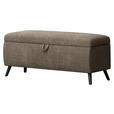 BETTBANK 145/45/50 cm   - Schwarz/Braun, Trend, Holz/Textil (145/45/50cm) - Esposa