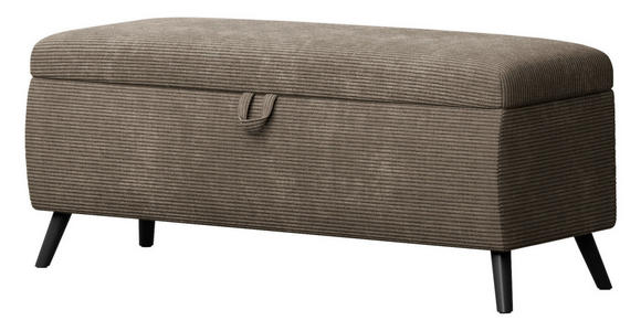 BETTBANK 145/45/50 cm - Schwarz/Braun, Trend, Holz/Textil (145/45/50cm) - Esposa