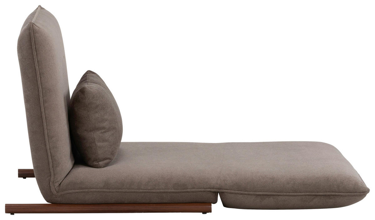 SESSEL in Samt Braun  - Dunkelbraun/Braun, Design, Textil/Metall (93/97/80cm) - MID.YOU