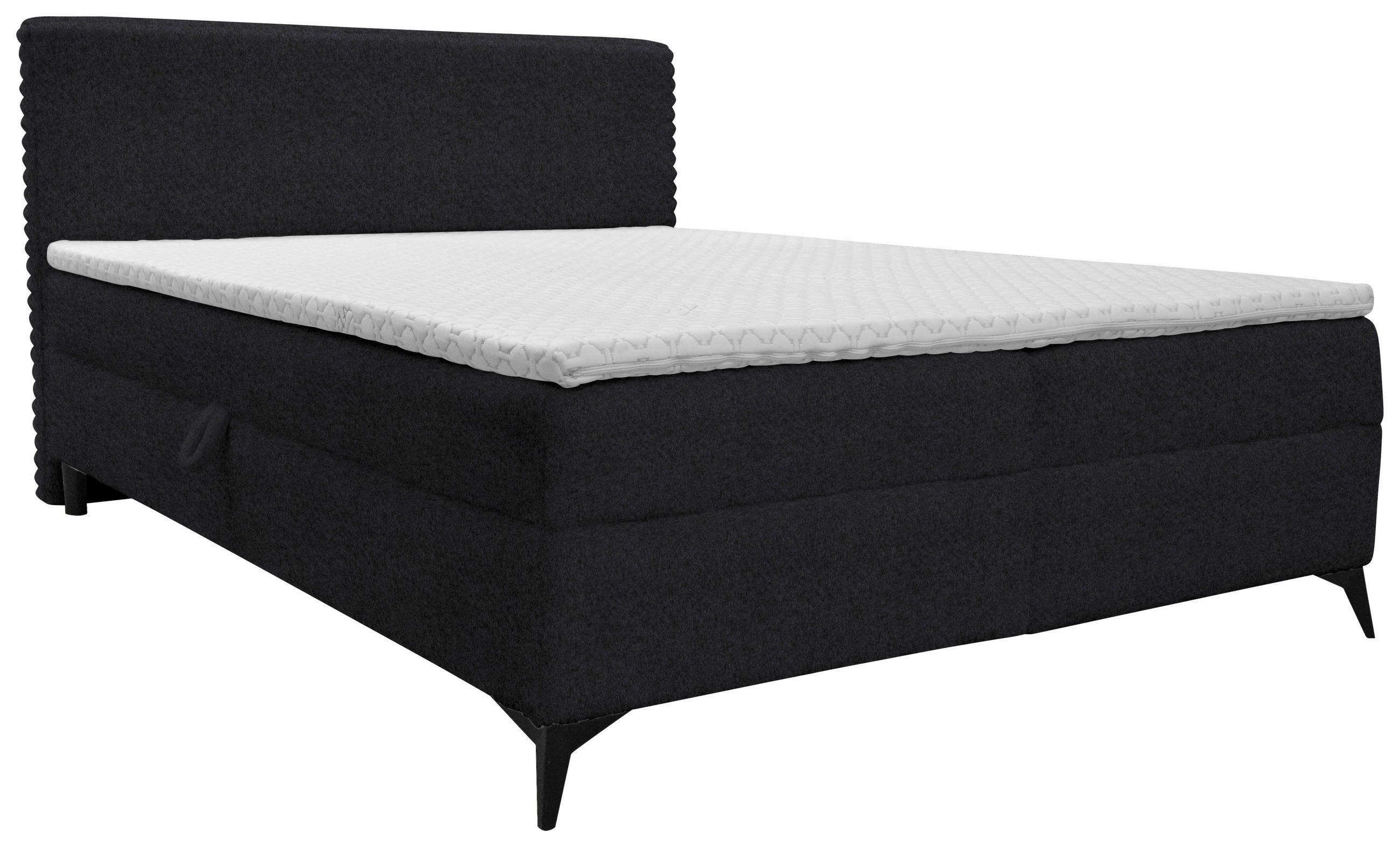 BOXBETT 160/200 cm  in Anthrazit  - Anthrazit/Schwarz, Design, Holz/Holzwerkstoff (160/200cm) - Xora