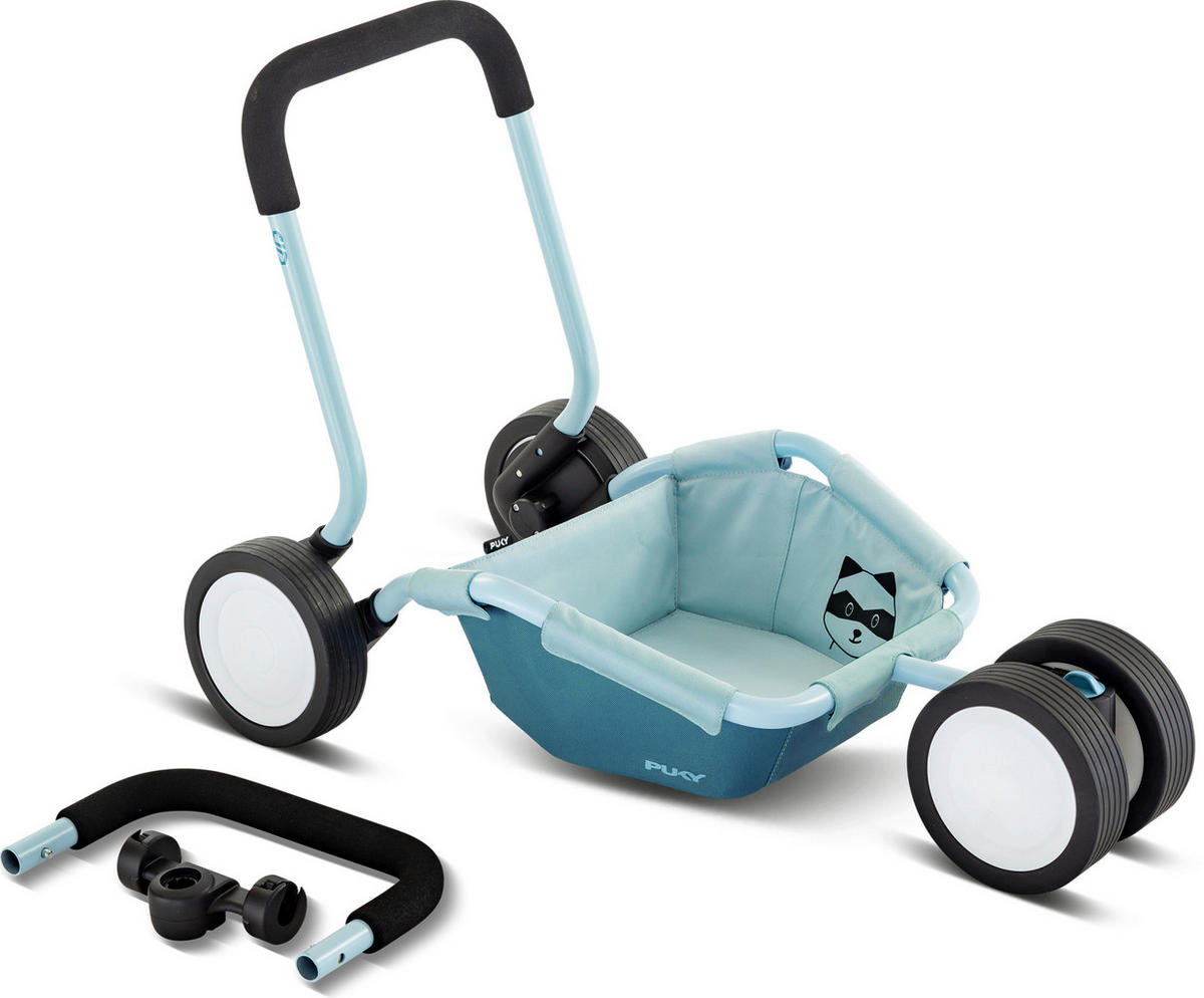 LAUFLERNWAGEN - Hellblau, Basics, Textil/Metall (37,5/48,5-51,5/70cm) - PUKY