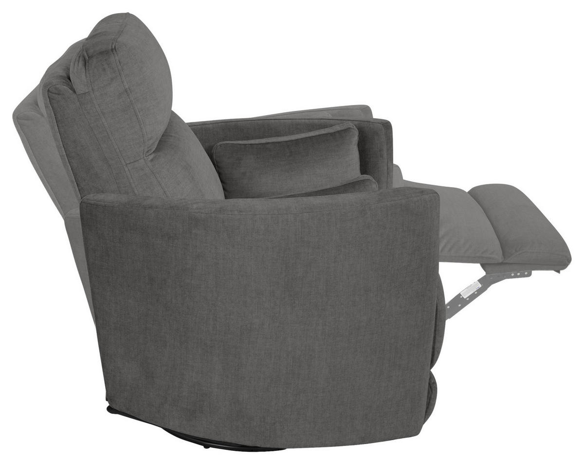 FERNSEHSESSEL  mit Zierkissen Webstoff Anthrazit  - Anthrazit/Schwarz, MODERN, Textil/Metall (91,4/101,6/96,5cm) - Livetastic