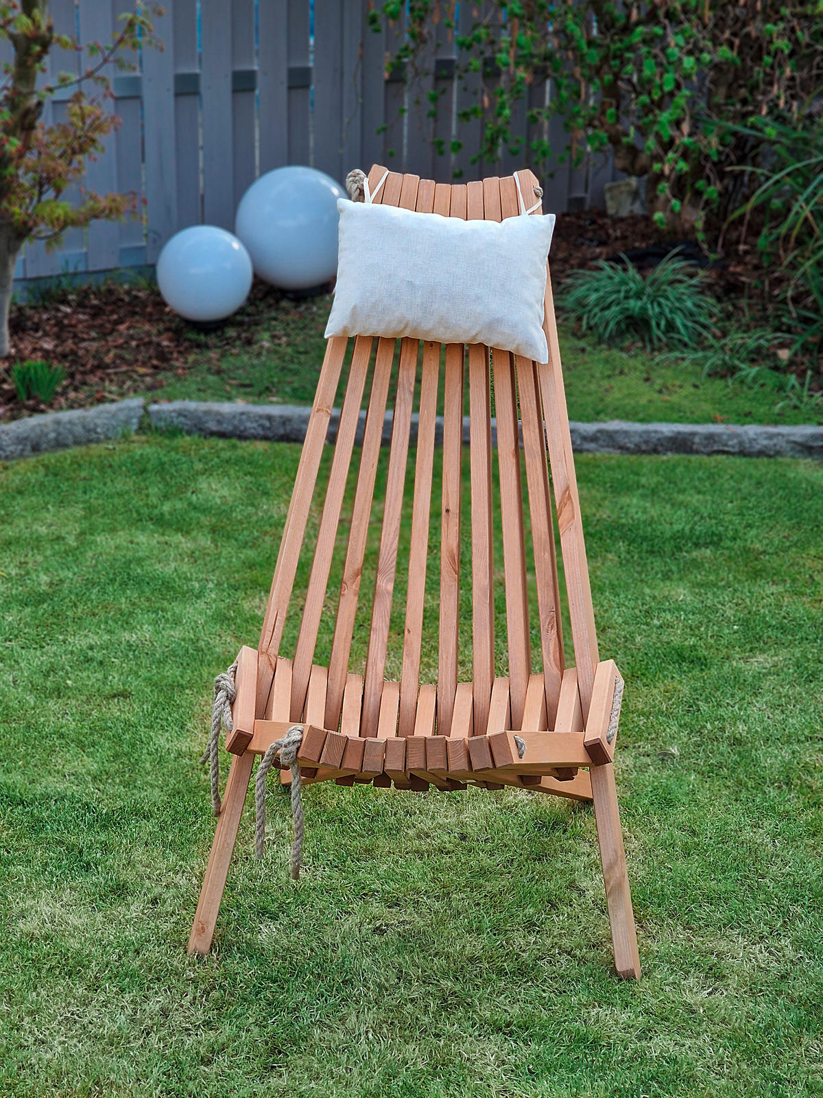 GARTEN-RELAXSESSEL Kiefer  - Braun, MODERN, Holz/Textil (69/104/93cm) - Gardenson