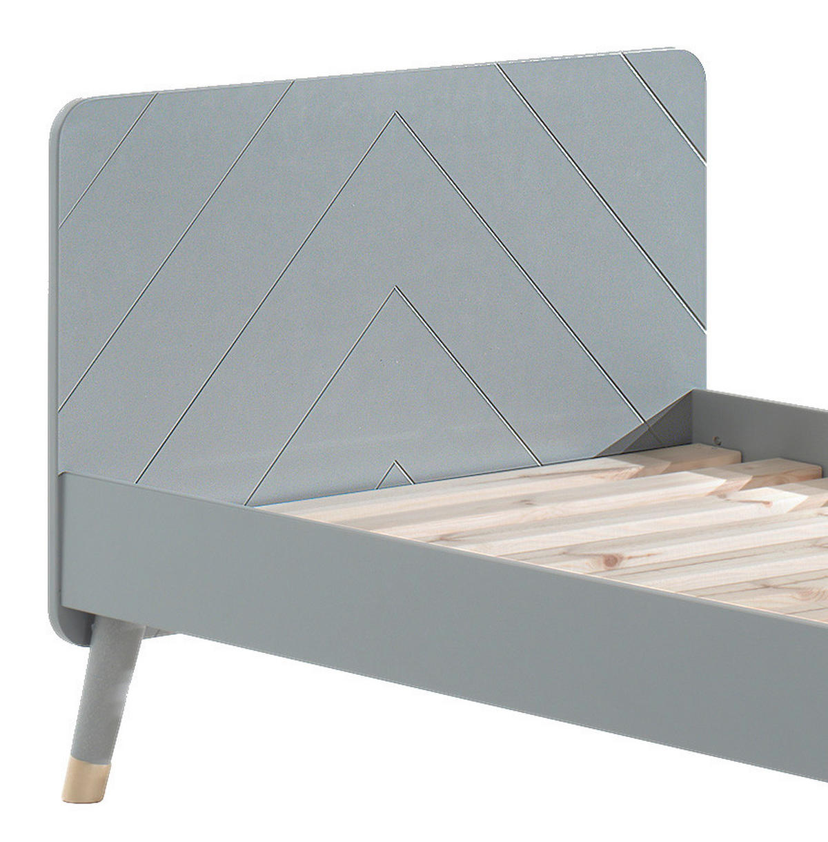 BETT 90/200 cm  in Grau  - Grau, KONVENTIONELL (90/200cm) - MID.YOU