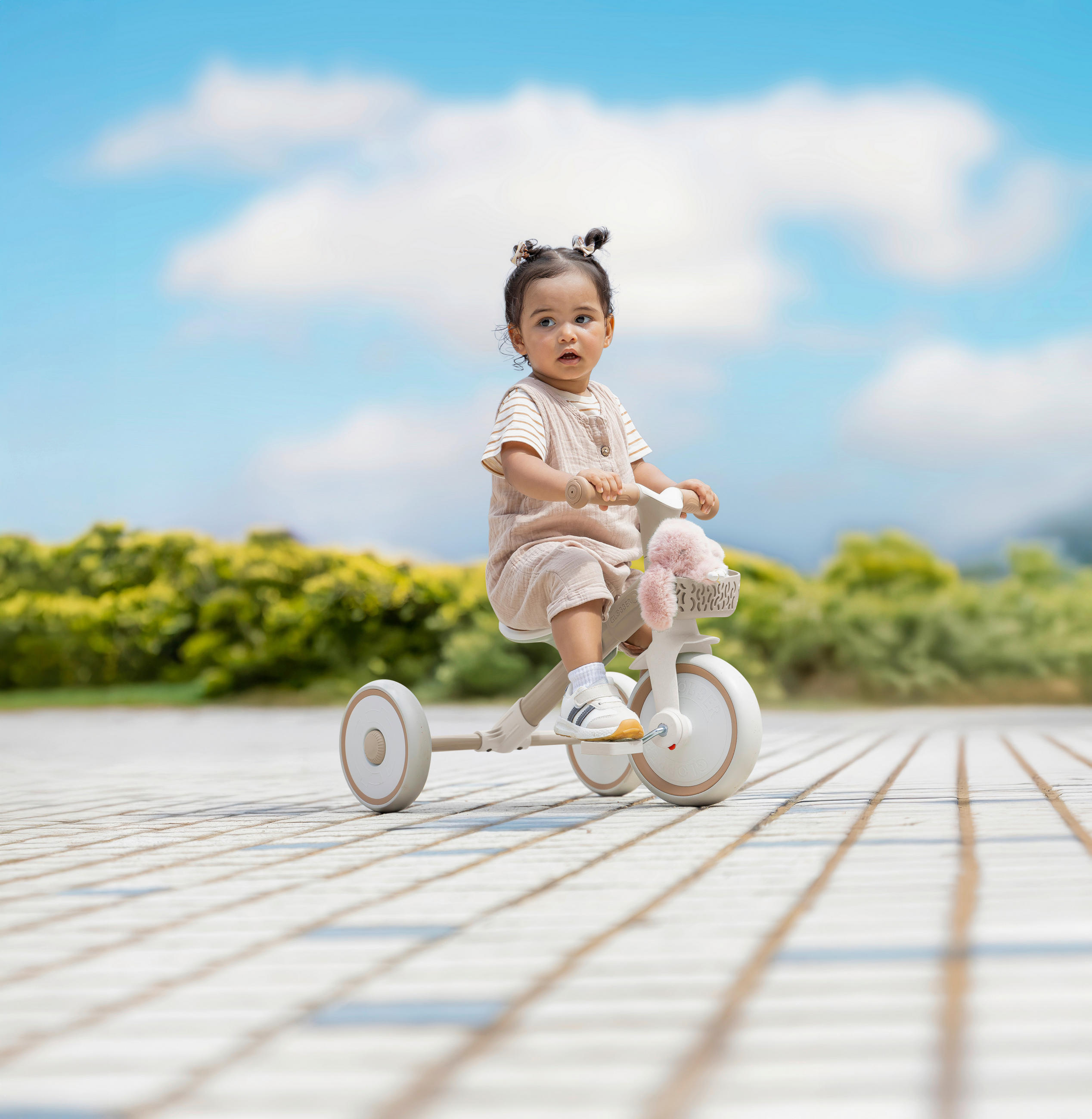 DREIRAD LEARNING TRIKE 2in1 PLUS ECO  - Taupe, Basics, Kunststoff (58.9/41.0/42.7cm) - GLOBBER