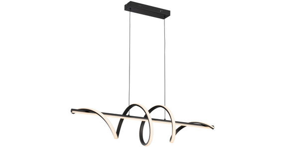 LED-HÄNGELEUCHTE 101/25/150 cm  - Schwarz, Design, Kunststoff/Metall (101/25/150cm) - Novel