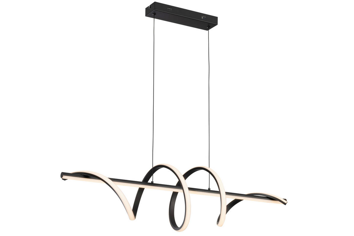LED-HÄNGELEUCHTE 101/25/150 cm  - Schwarz, Design, Kunststoff/Metall (101/25/150cm) - Novel