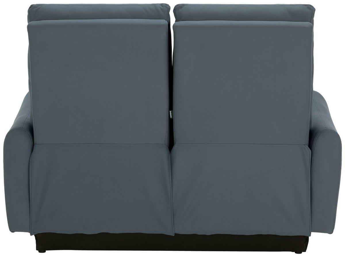 SITZGARNITUR Mikrofaser Dunkelblau  - Schwarz/Dunkelblau, KONVENTIONELL, Textil/Metall - Livetastic