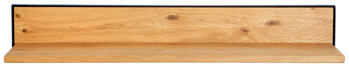 WANDBOARD Asteiche teilmassiv Graphitfarben, Eichefarben  - Eichefarben/Graphitfarben, Natur, Holz/Metall (85/15/22cm) - Linea Natura