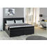 BOXSPRINGBETT Flachgewebe 160/200 cm INKL. Matratze, Topper - Chromfarben/Schwarz, Design, Textil/Metall (160/200cm) - Carryhome