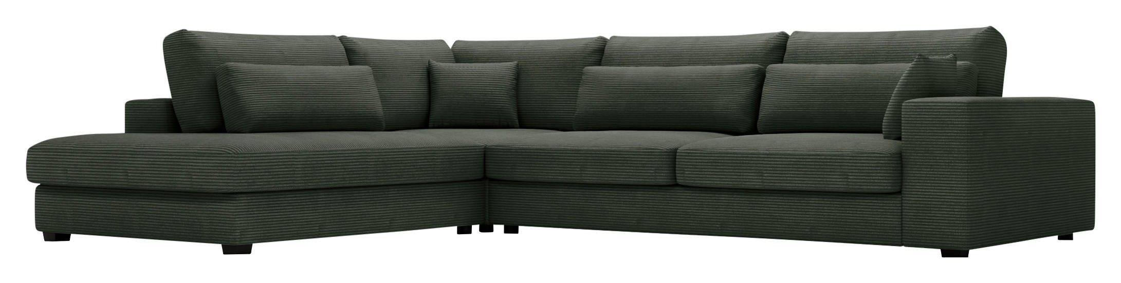 Freisteller von Carryhome ECKSOFA Dunkelgrün Cord.