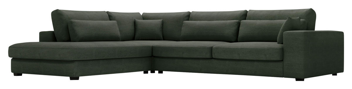 Freisteller von Carryhome ECKSOFA Dunkelgrün Cord.