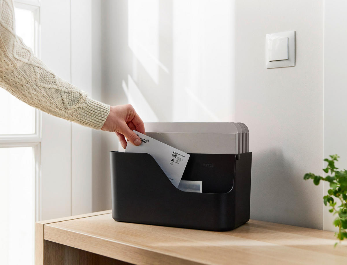 MAGAZINBOX 16,2/29,5/35,5 cm  - Schwarz, KONVENTIONELL, Kunststoff (16,2/29,5/35,5cm) - Rotho