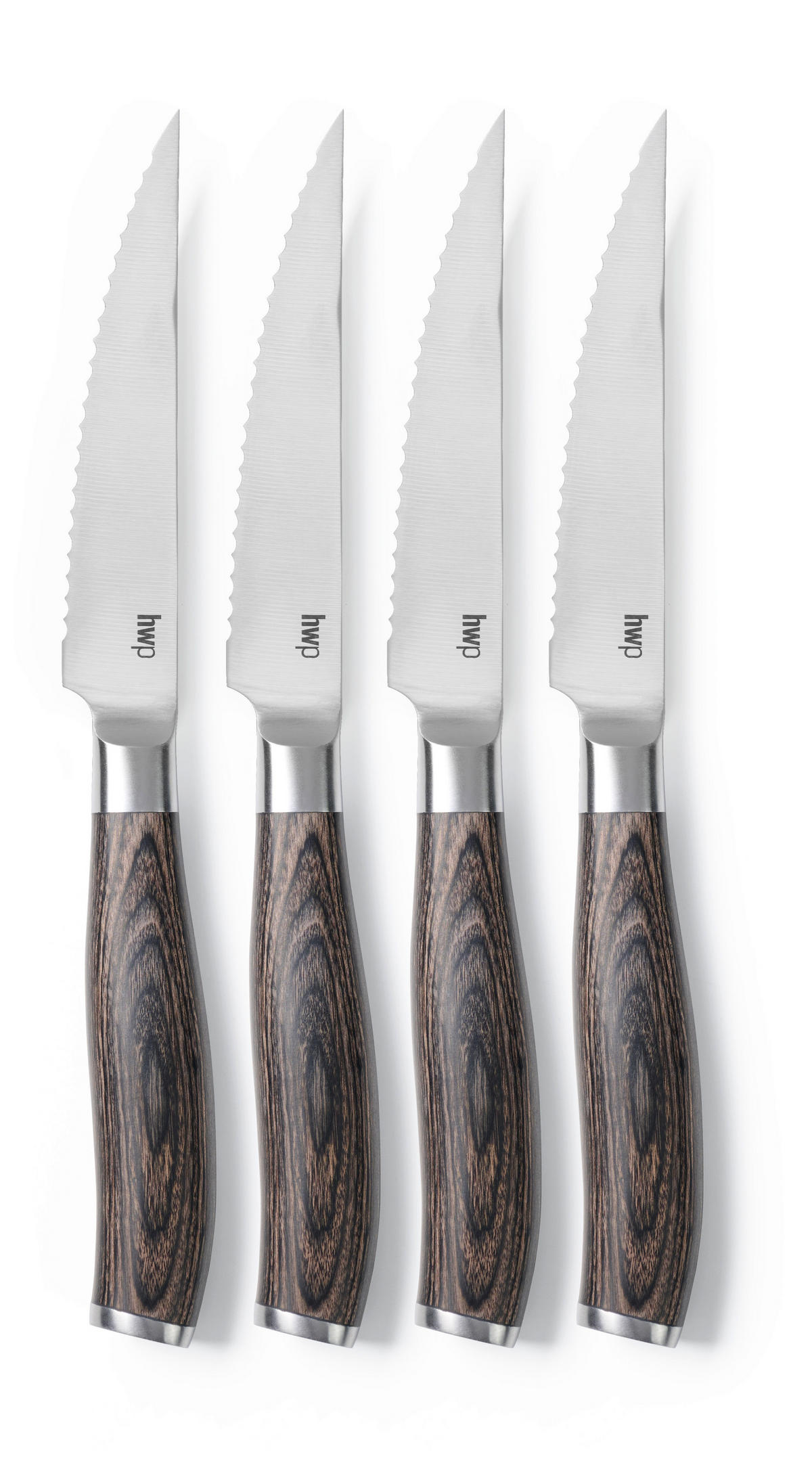 STEAKMESSERSET  - Edelstahlfarben, KONVENTIONELL, Holzwerkstoff/Metall - Homeware Profession.