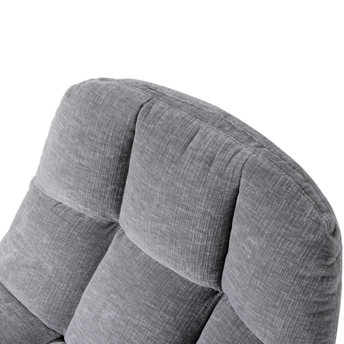 SESSEL in Chenille Hellgrau  - Hellgrau/Grau, Design, Textil/Metall (73/81/84cm) - Livetastic