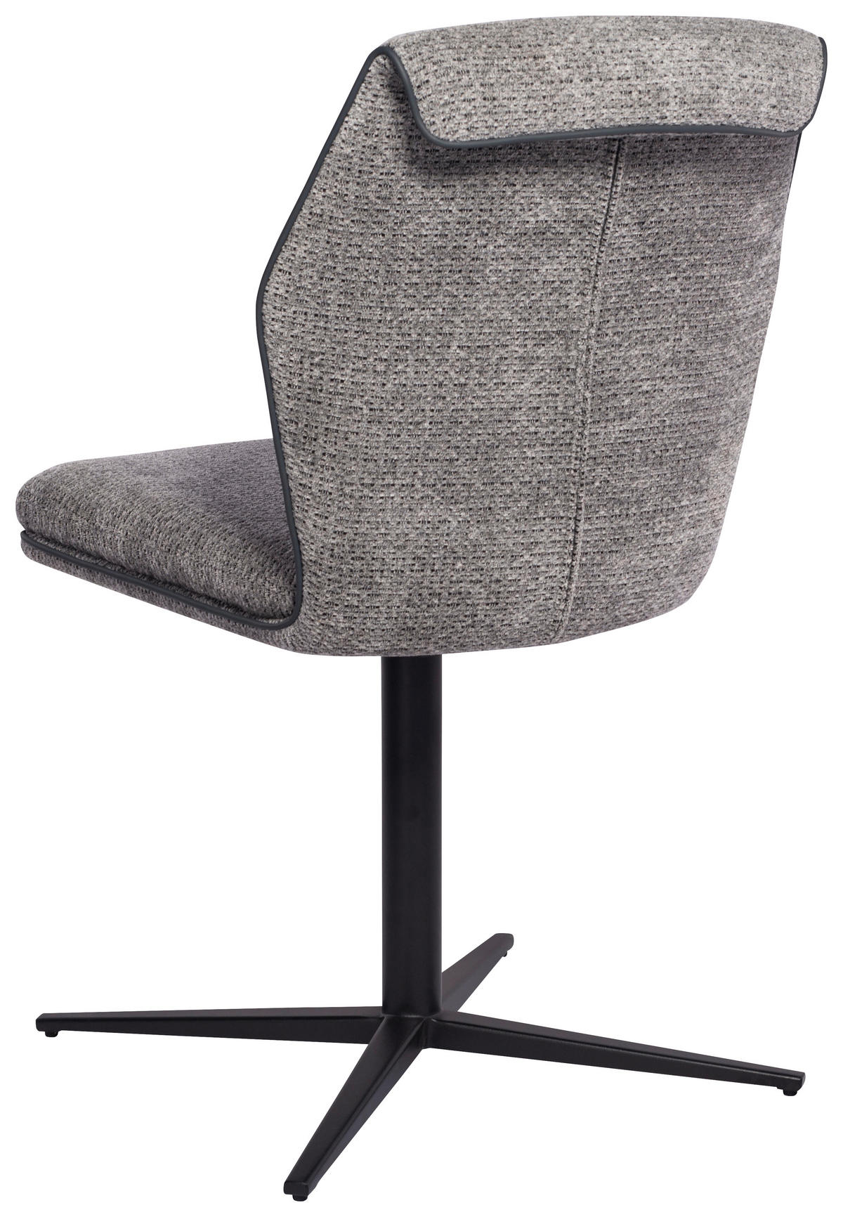 SCAUN in metal, textil gri  - negru/gri, Design, metal/textil (48/88/63cm) - Novel