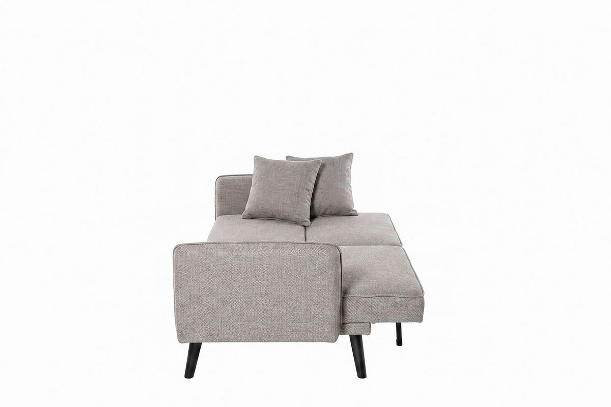 SCHLAFSOFA CHILLAX LINE EU in Bouclé Grau  - Schwarz/Grau, MODERN, Holz/Textil (191/83/84cm) - MID.YOU