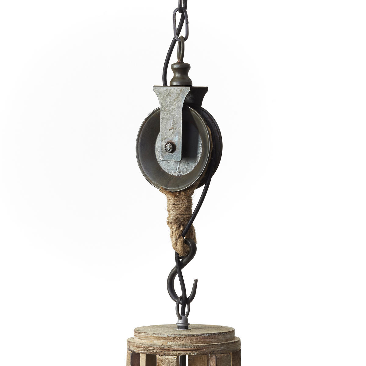 HÄNGELEUCHTE 43/190 cm    - Hellbraun, Natur, Holz/Metall (43/190cm) - Brilliant