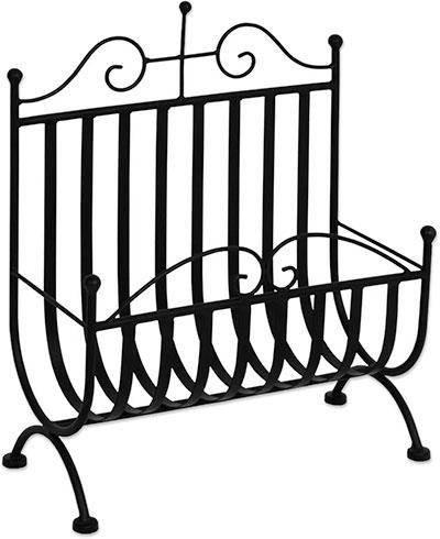 Zeitungsständer Hanne Stahlrohr Schwarz B: 37 cm