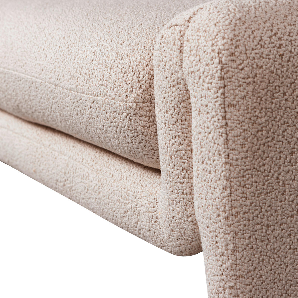 SITZBANK 160/60/52 cm Webstoff Beige  - Beige, Design, Textil (160/60/52cm) - Livetastic