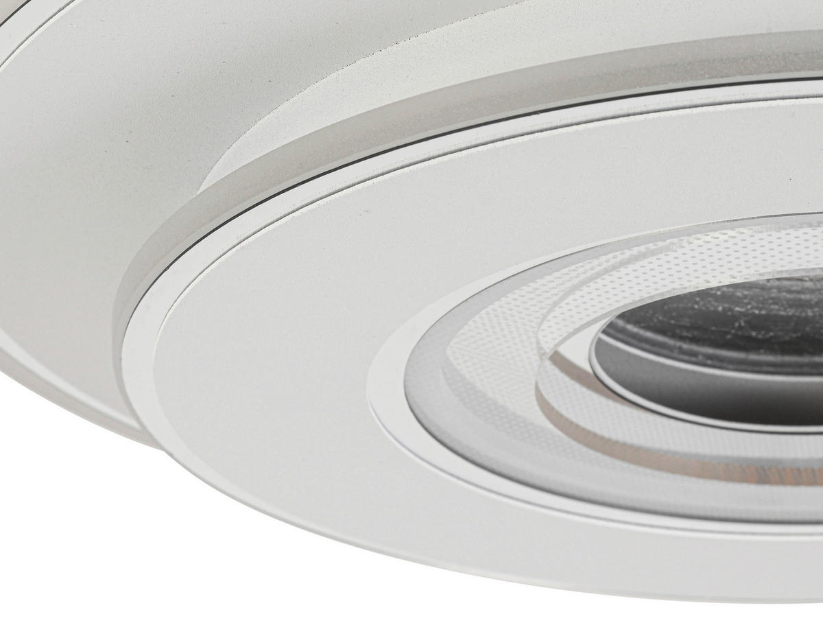 PLAFONIERĂ CU LED - alb/culoare crom, Basics, plastic/metal (35/6cm) - Novel