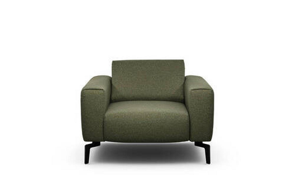 SESSEL in Chenille Waldgrün  - Waldgrün/Schwarz, Design, Textil/Metall (110/85/86-94cm) - SENSOO