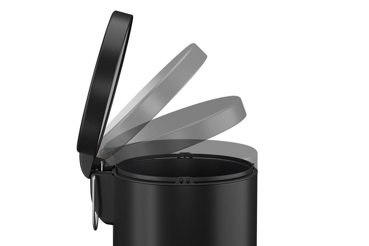 ABFALLSAMMLER SELEKTA 5 L  - Schwarz, Basics, Kunststoff/Metall (20/27/27cm) - Hailo